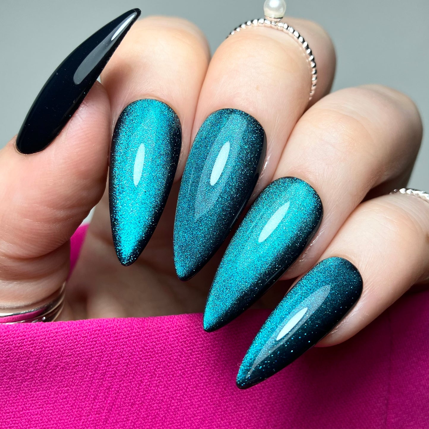Dark Cat Eye Teal - 9 - Gel Polish