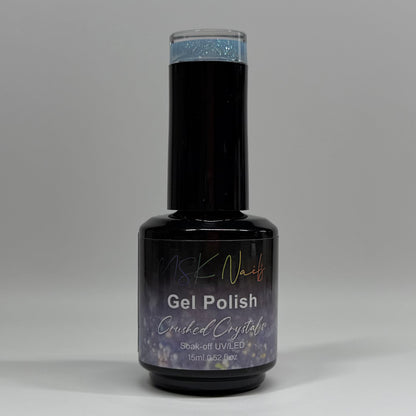 Ice Blue Crushed Crystals - Glitter Gel Polish