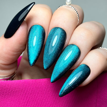 Dark Cat Eye Teal - 9 - Gel Polish