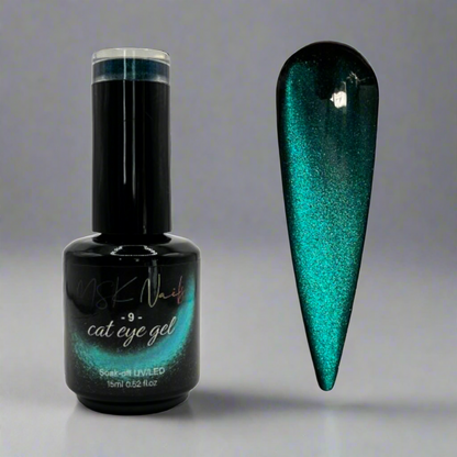 Dark Cat Eye Teal - 9 - Gel Polish