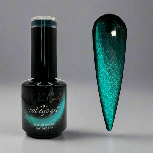 Dark Cat Eye Teal - 9 - Gel Polish