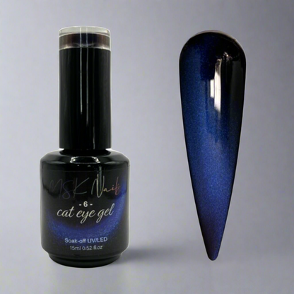 Dark Cat Eye Blue - 6 - Gel Polish