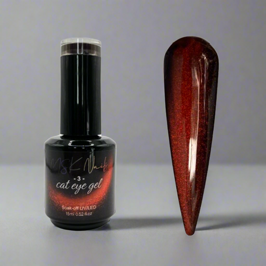 Dark Cat Eye Red - 3 - Gel Polish