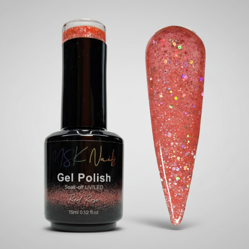 Red Rose - Glitter Gel Polish