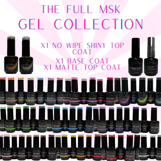 MSK Nails FULL Gel Polish Collection + Base & Top Coat