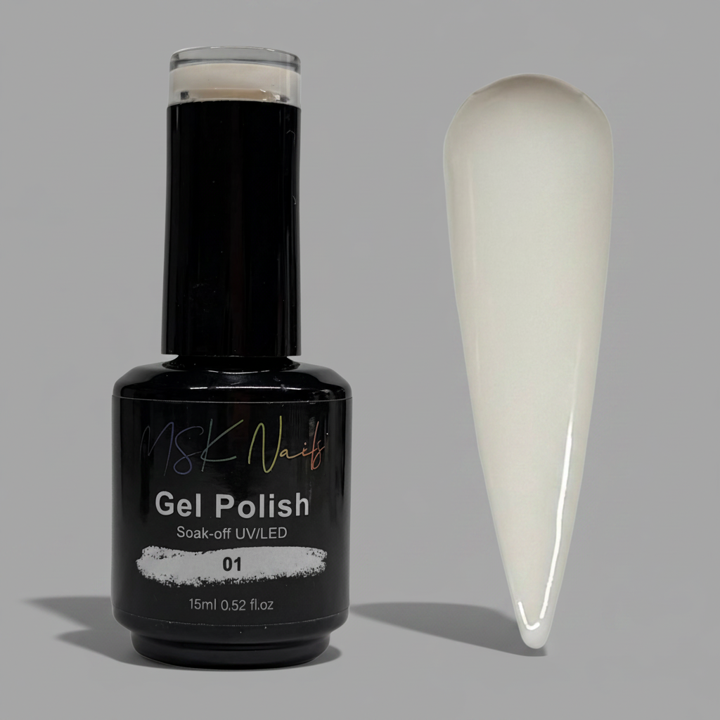 DISCOUNTED - Sheer Milky Off White 01 - Gel Polish