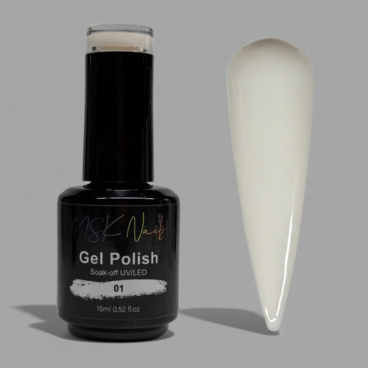 DISCOUNTED - Sheer Milky Off White 01 - Gel Polish