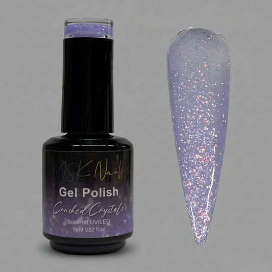 Purple Crushed Crystals - Glitter Gel Polish