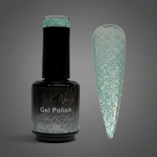 Green Crushed Crystals - Glitter Gel Polish