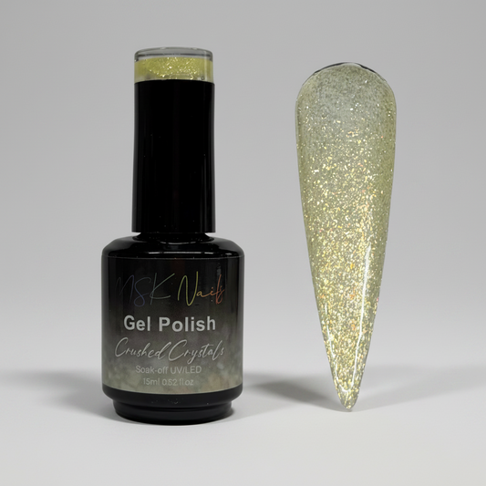 Yellow Crushed Crystals - Glitter Gel Polish